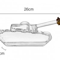 河间华企坦克酒瓶玻璃工艺酒瓶高档酒瓶艺术泡酒瓶定制酒瓶厂家